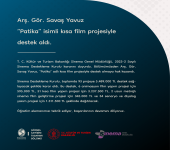 Arş. Gör. Savaş Yavuz “Patika” isimli kısa film projesiyle destek aldı.
