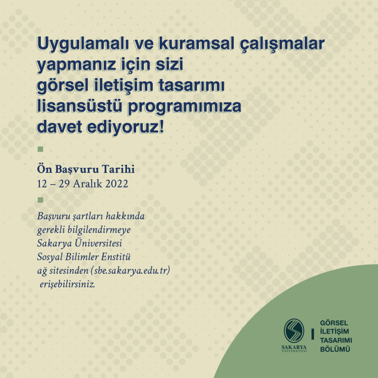 Görsel İletişim Tasarımı lisansüstü programı şartları yayımlandı!